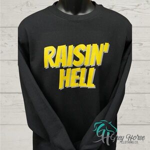 GH Adult Crewneck - XL Black, Raisin Hell